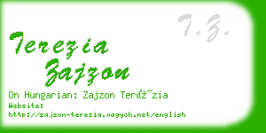 terezia zajzon business card